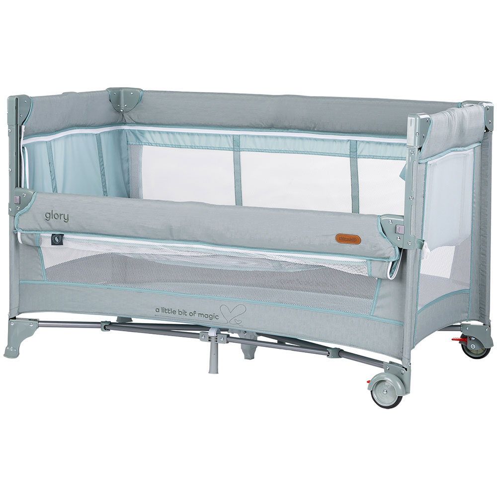 Patut pliabil pentru copii Chipolino Glory Basil cu laterala culisanta si doua nivele - 2