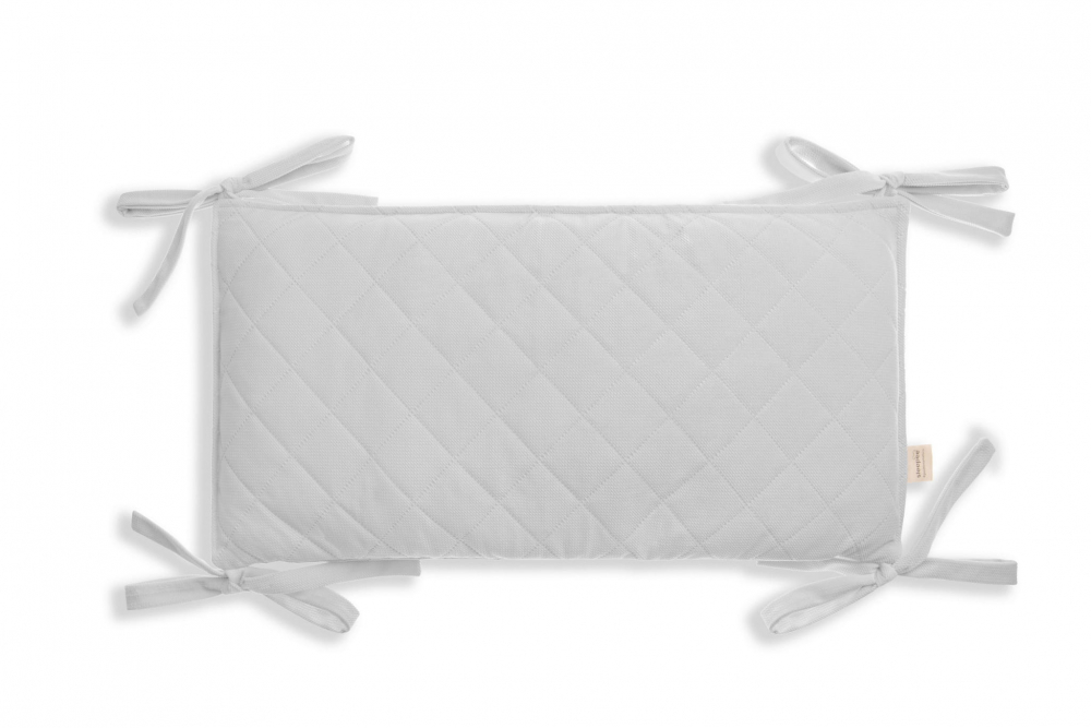 Protectie laterala pentru patut 60 cm catifea Gri - 2