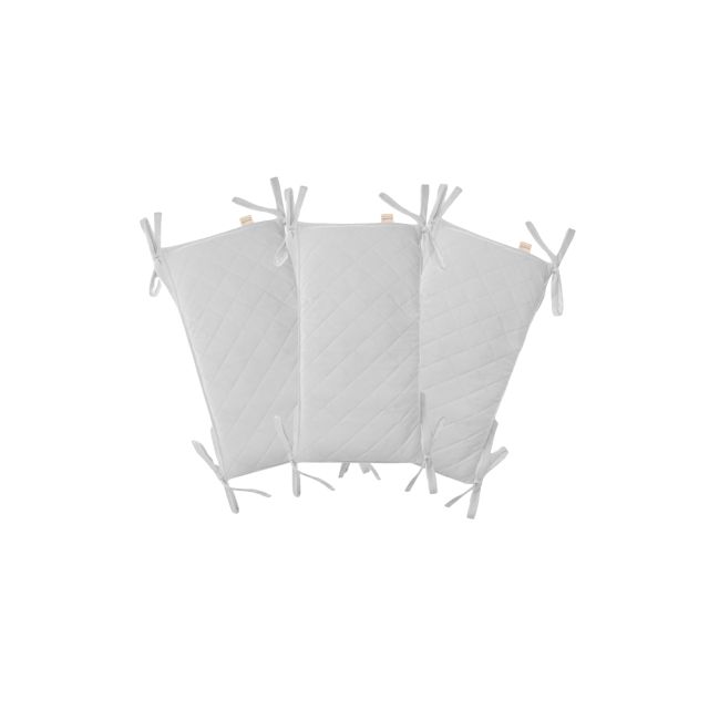 Protectie laterala pentru patut pachet 3x60 cm catifea Gri - 3