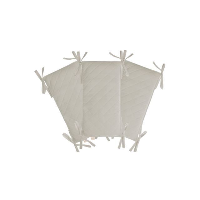 Protectie laterala pentru patut pachet 3x60 cm catifea Sand - 3