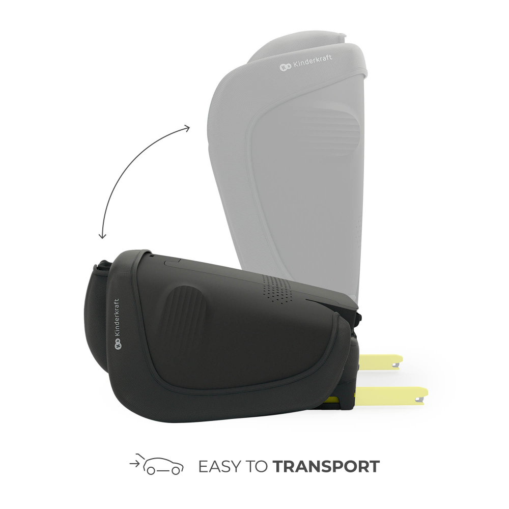 Scaun auto pentru copii Kinderkraft Unity2 Black 100-150 cm, pliabil, i-size, spatar reglabil, tetiera ajustabila - 2