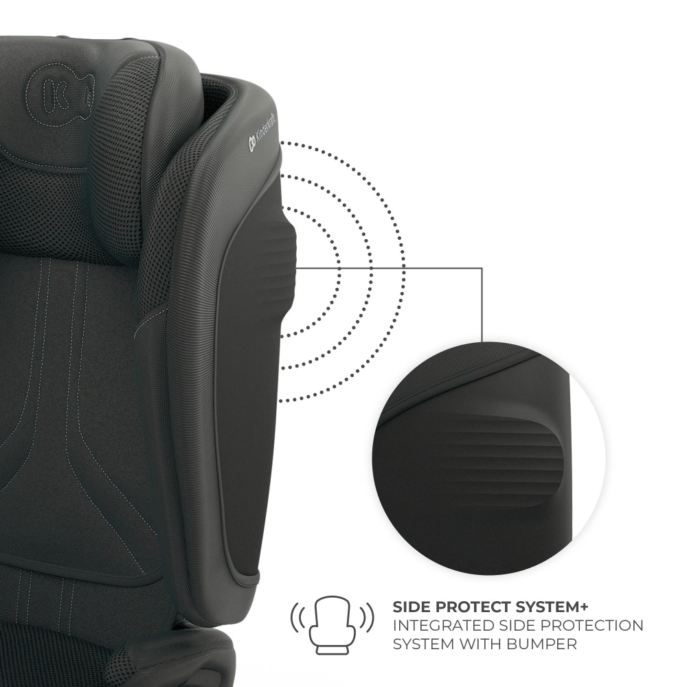 Scaun auto pentru copii Kinderkraft Unity2 Black 100-150 cm, pliabil, i-size, spatar reglabil, tetiera ajustabila - 5