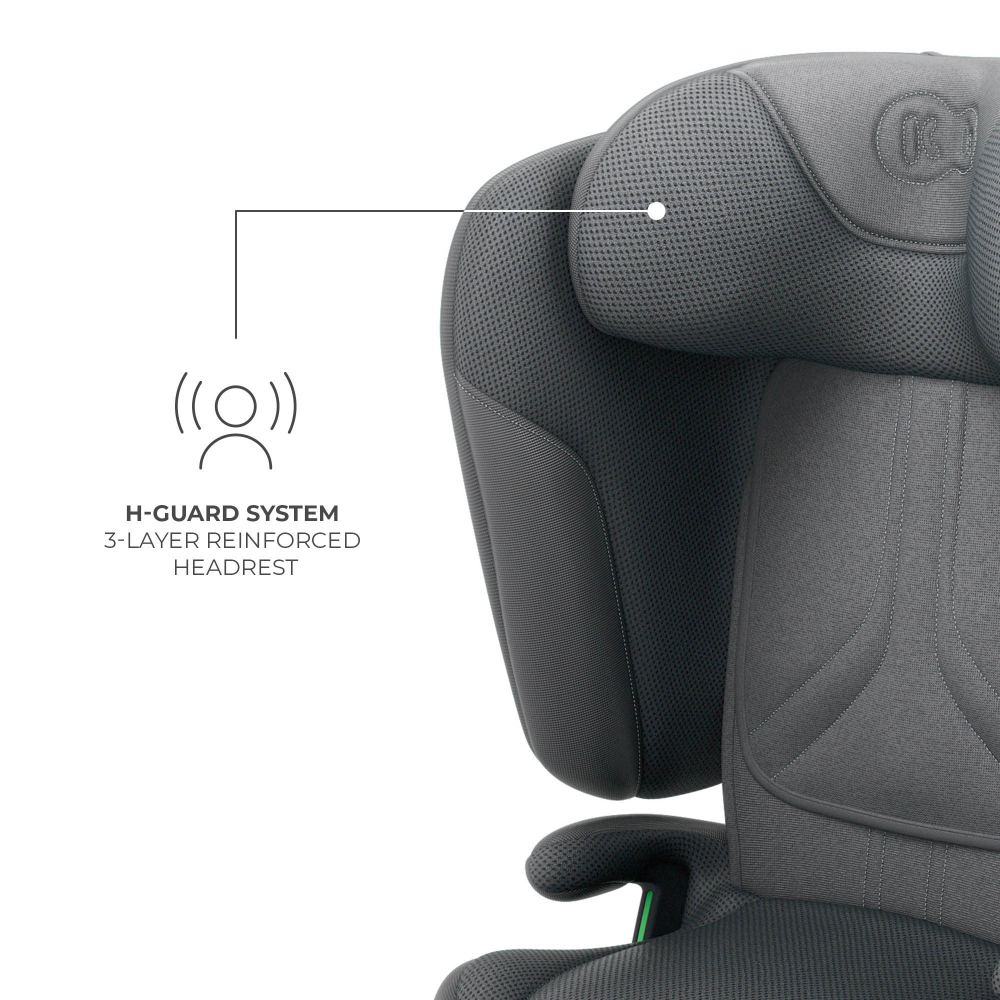 Scaun auto pentru copii Kinderkraft Unity2 Grey 100-150 cm, pliabil, i-size, spatar reglabil, tetiera ajustabila - 4