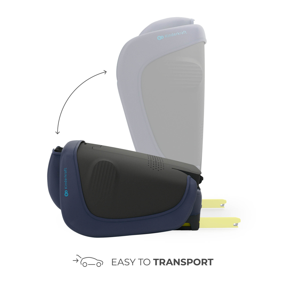 Scaun auto pentru copii Kinderkraft Unity2 Navy 100-150 cm, pliabil, i-size, spatar reglabil, tetiera ajustabila - 2