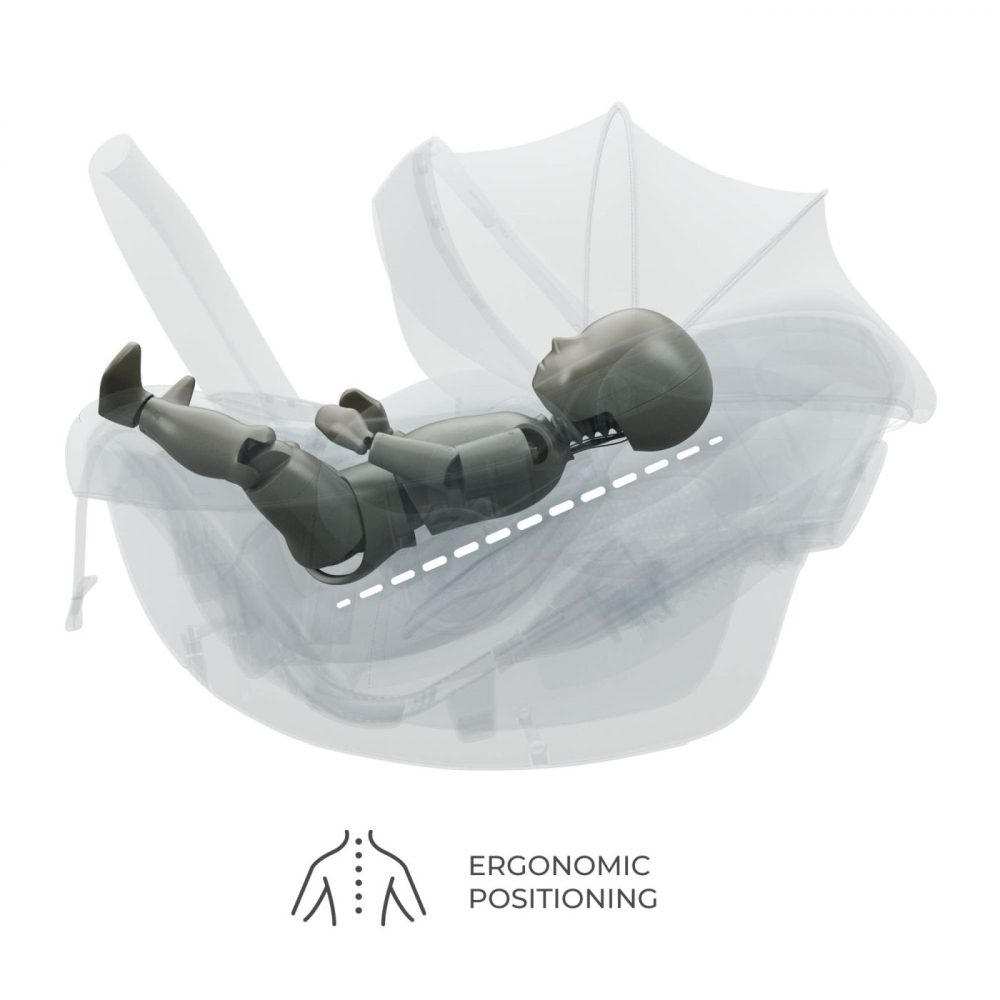 Scoica auto Kinderkraft I-Lite Beige, 40-87 cm, I-size, SPS, tetiera reglabila - 4