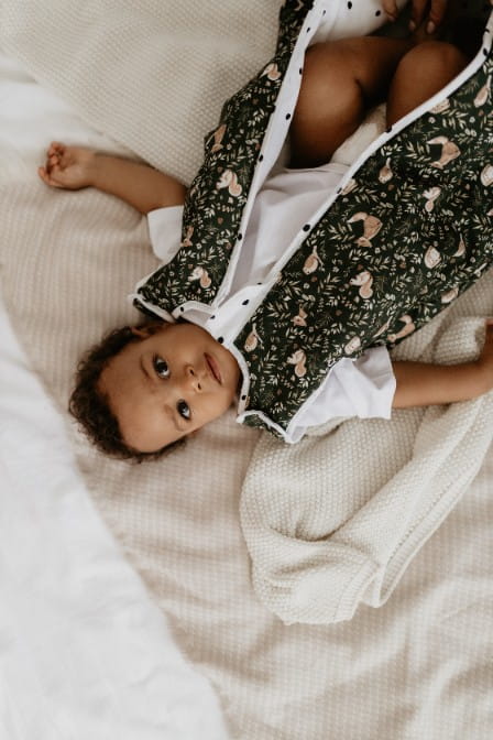 Sac de dormit din bumbac 0-24 luni Grow with me Forest Green Sleepee 2,5 Tog - 1