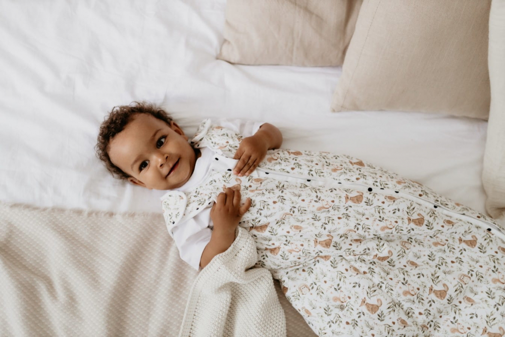 Sac de dormit din bumbac 0-24 luni Grow with me Forest Ivory Sleepee 2,5 Tog - 1