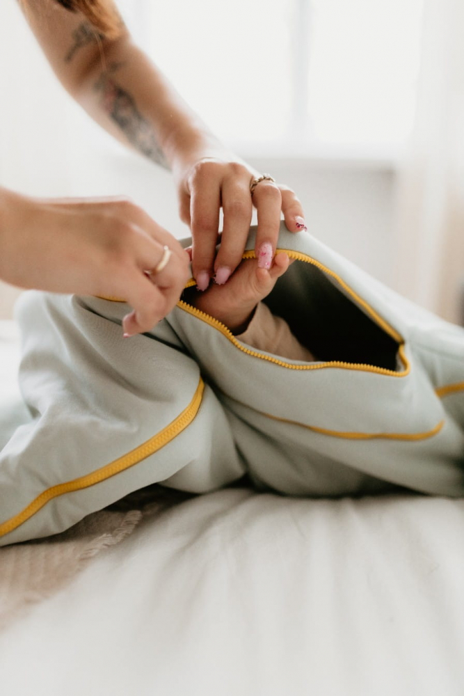 Sac de dormit din bumbac 6-24 luni Gri Sleepee 2,5 Tog - 2