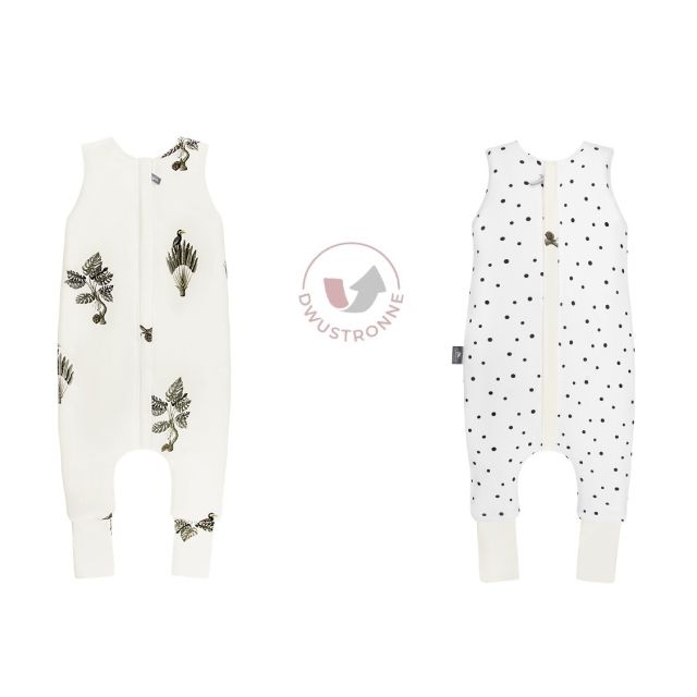 Sac de dormit cu 2 fete din bumbac cu picioare 1-2 ani Jungle PlantDots Sleepee 2.5 Tog - 1