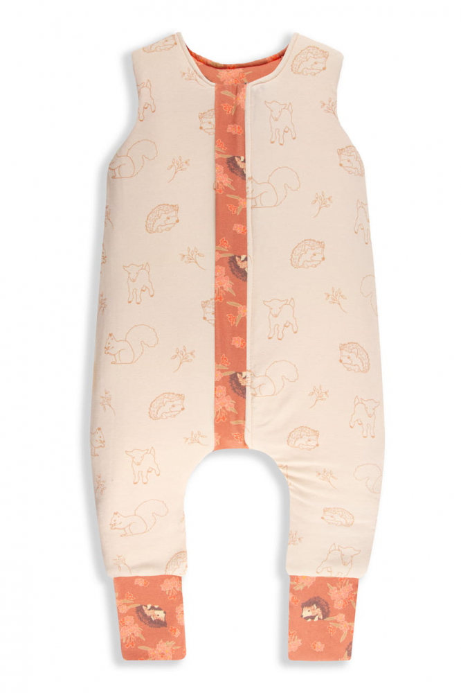 Sac de dormit cu 2 fete din bumbac cu picioare 6-12 luni Animale de Epoca AriciCream Sleepee 2.5 Tog - 1