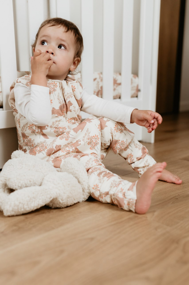 Sac de dormit cu 2 fete din bumbac cu picioare 6-12 luni Animale de Epoca AriciCream Sleepee 2.5 Tog - 2