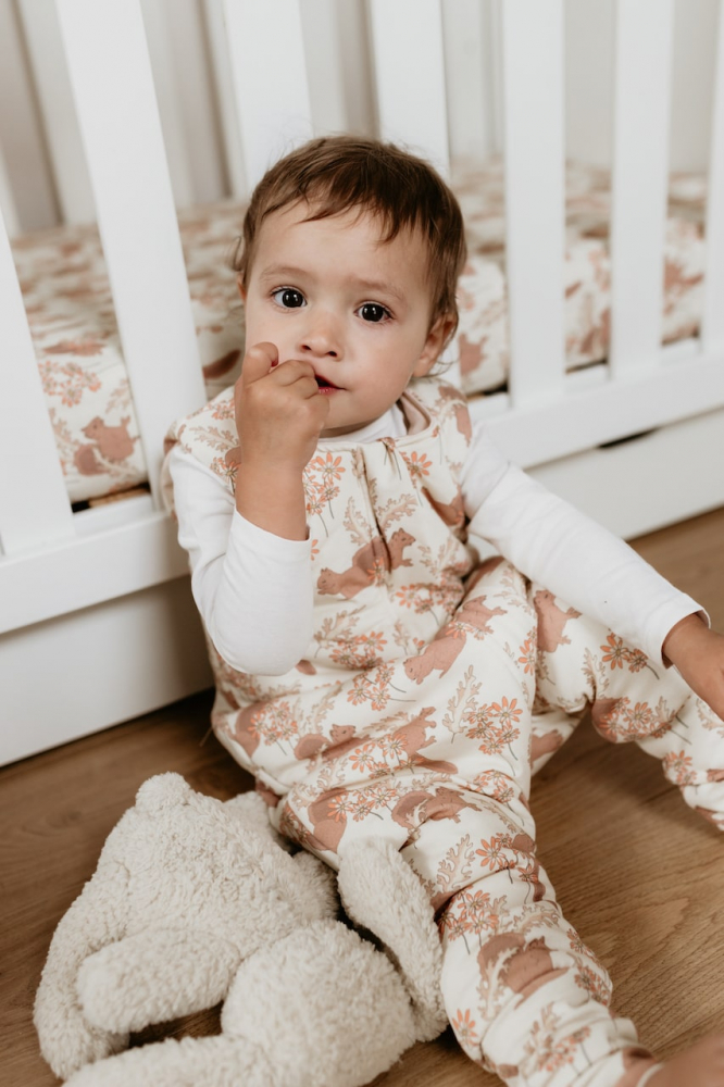 Sac de dormit cu 2 fete din bumbac cu picioare 6-12 luni Animale de Epoca AriciCream Sleepee 2.5 Tog - 4