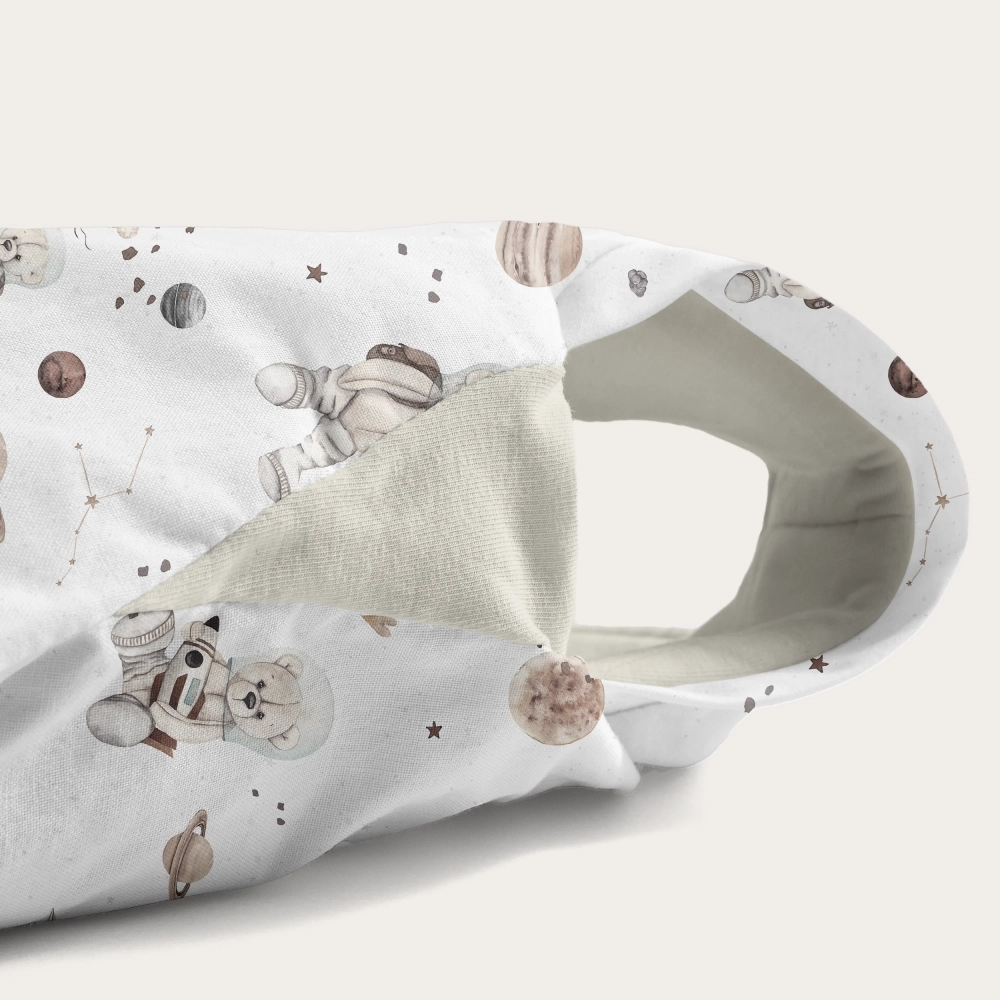 Sac de dormit cu picioare BabySteps Teddy white din bumbac 1 Tog 6-12 luni - 3