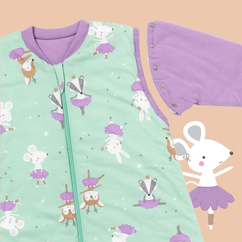 Sac de dormit cu picioruse si maneca lunga detasabila Ballerina 110 cm + manseta 1.0 Tog - 2