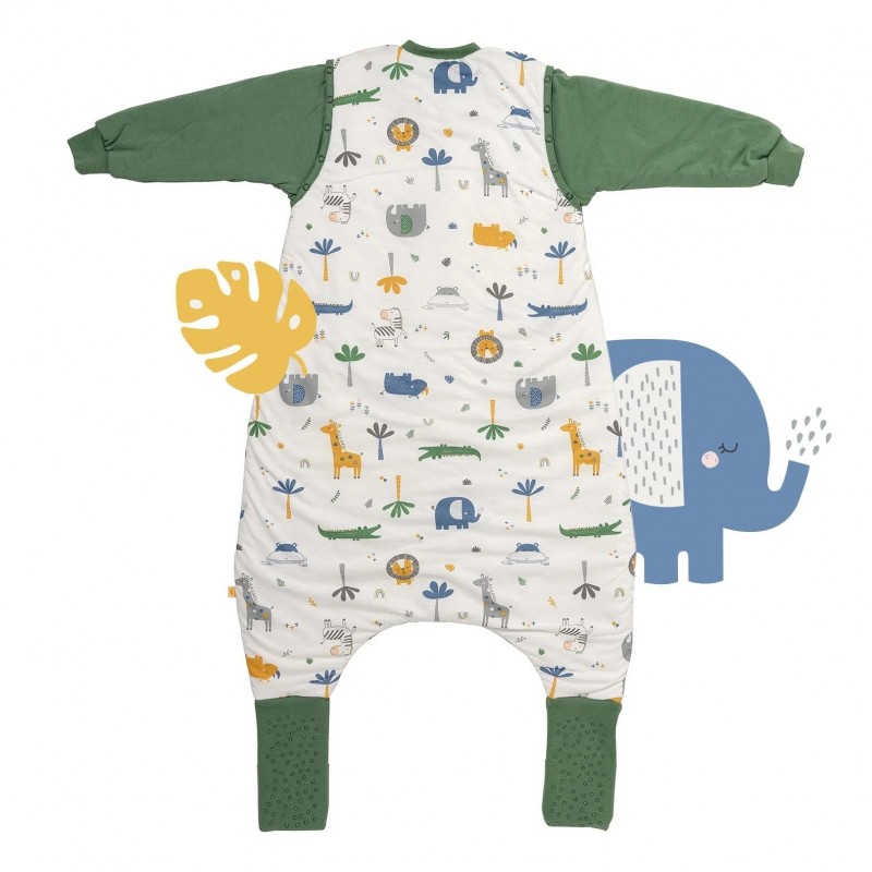 Sac de dormit cu picioruse si maneca lunga detasabila Jungle 110 cm + manseta 2.5 Tog - 1