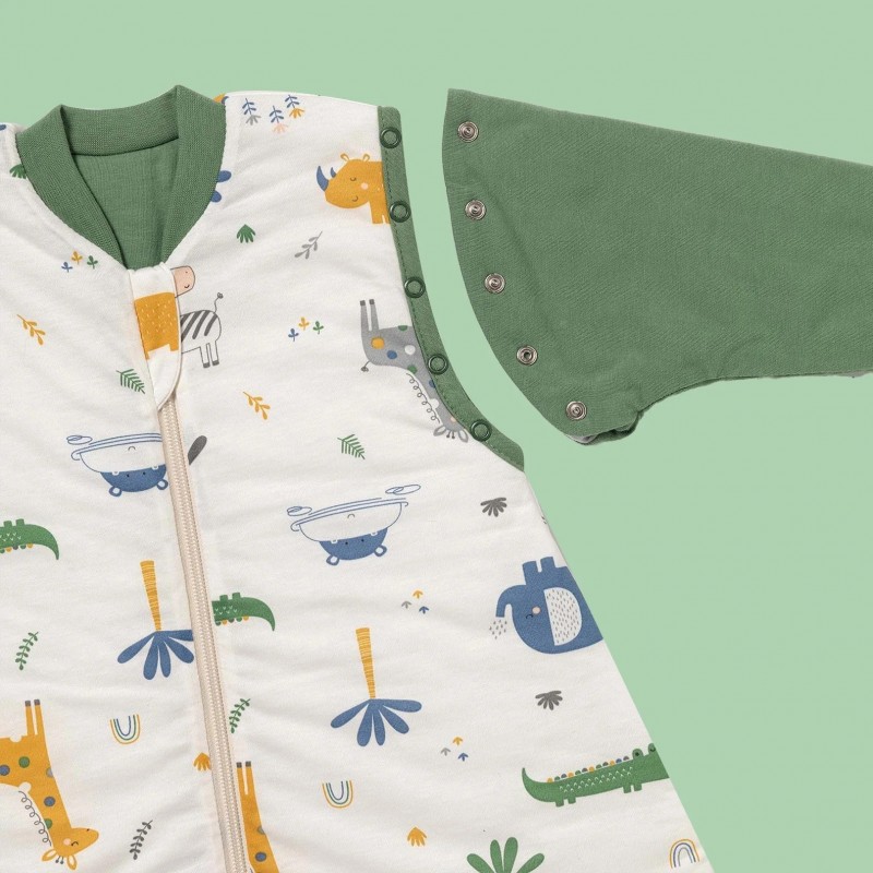 Sac de dormit cu picioruse si maneca lunga detasabila Jungle 110 cm + manseta 2.5 Tog - 2