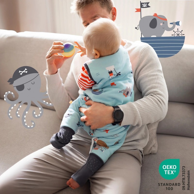 Sac de dormit cu picioruse si maneca lunga detasabila Pirate 110 cm + manseta 1.0 Tog - 4