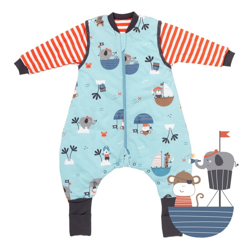 Sac de dormit cu picioruse si maneca lunga detasabila Pirate 80 cm + manseta 1.0 Tog - 4