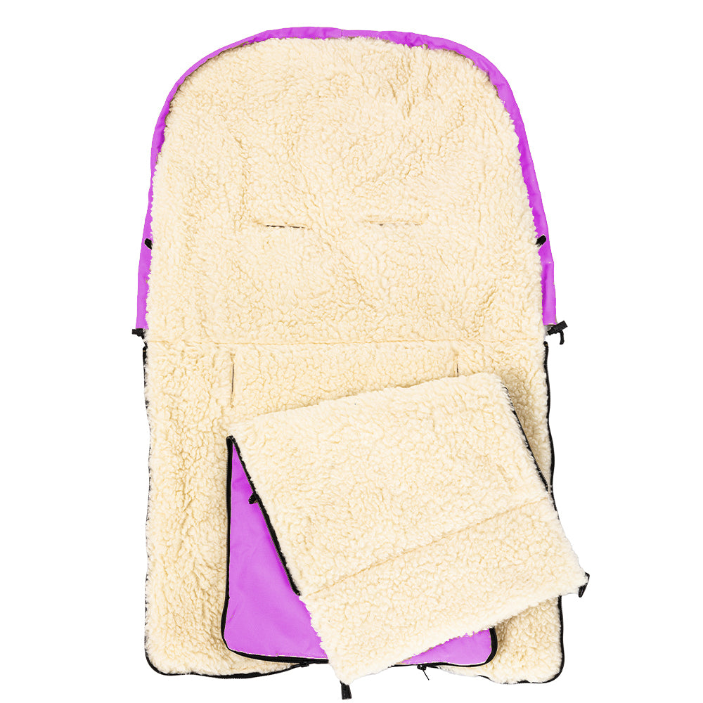 Sac de iarna impermeabil de lana Nativo 95x40 cm pentru landoucaruciorsanie Winter Roz - 1