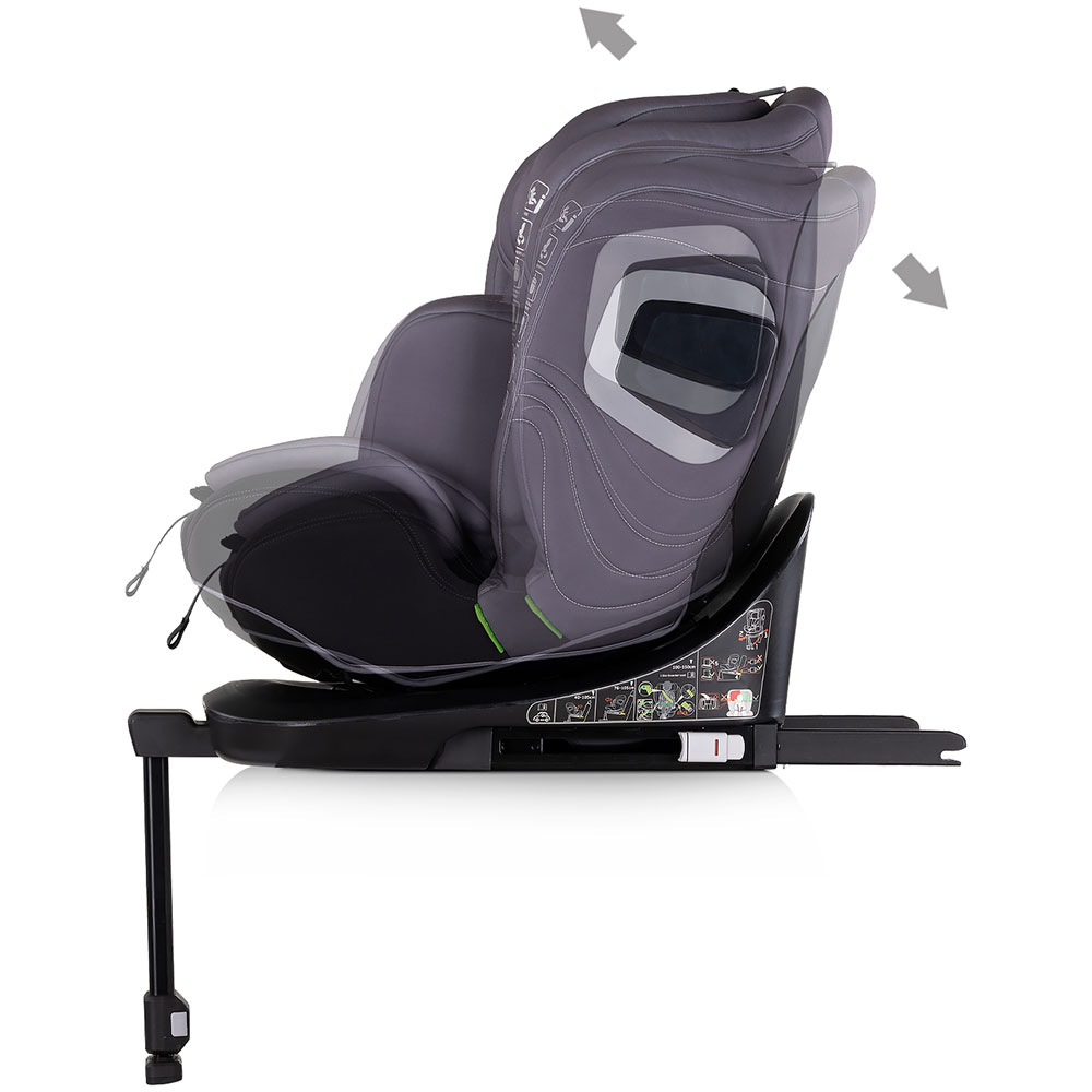 Scaun auto pentru copii Chipolino Clima Air Anthracite I-Size 40-150 cm cu sistem isofix si sezut rotativ - 2