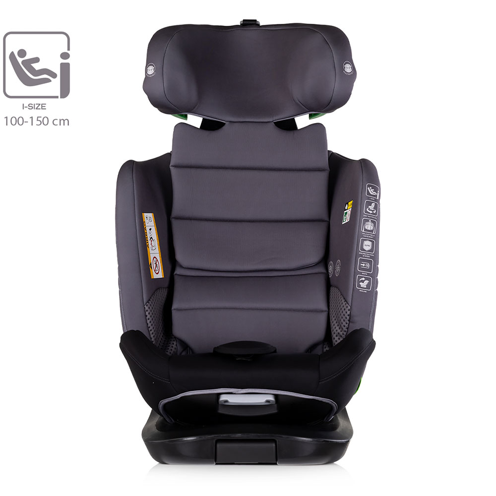 Scaun auto pentru copii Chipolino Clima Air Anthracite I-Size 40-150 cm cu sistem isofix si sezut rotativ - 6