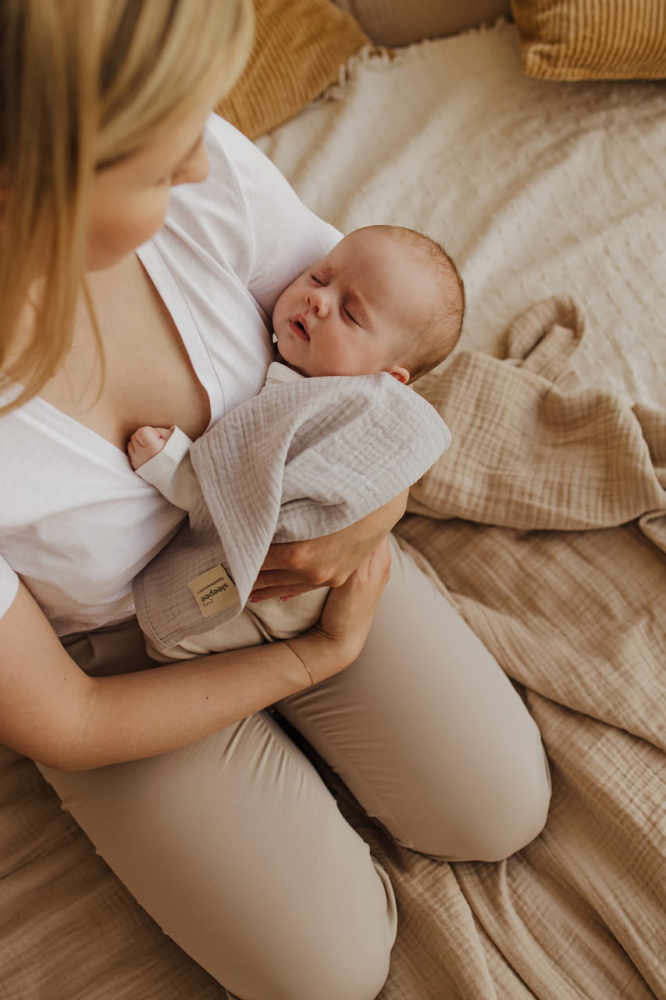 Set de 2 museline bumbac organic grirose 75x75 cm Sleepee - 4