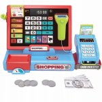 Casa de marcat cu calculator si afisaj lcd pentru copii Matadi, echipata cu scanner sonor si accesorii specifice