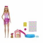 Set de joaca Barbie color change petrecerea catelusului la piscina
