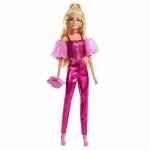 Papusa Barbie deluxe style tinuta roz metalizat