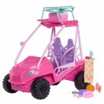 Masinuta buggy si accesorii Barbie mysteries detectivi pe plaja