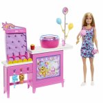 Set de joaca Barbie mysteries detectivi pe plaja cabina de jocuri si papusa Barbie malibu cu accesorii