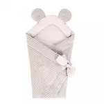Paturica de infasat pentru bebelusi MeowBaby aesthetic ecru