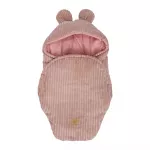 Paturica pentru bebelusi MeowBaby Baby Wrap Bear Ears Aesthetic Powder Pink