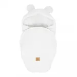 Paturica pentru bebelusi teddy ears alb