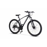 Bicicleta MTB Carpat Invictus C29357C Negru/Gri, transmisie Shimano Tourney, 21 viteze, cadru aluminiu, roti 29 inch, frane Shimano