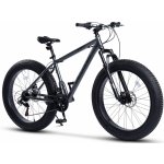 Bicicleta MTB-HT Fat Bike Velors Hercules V2619D Gri/Negru, roti 26 inch, 21 viteze, frane disc