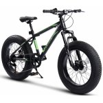 Bicicleta pentru copii Fat Bike Carpat Nunu S20109C, roti 20 inch, echipare Shimano, 7 viteze, Negru/Verde