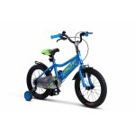 Bicicleta pentru copii Rich R1605A, roti 16 inch, 4-6 ani, Albastru/Verde
