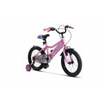 Bicicleta pentru copii Rich R1605A, roti 16 inch, 4-6 ani, Roz/Mov