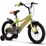 Bicicleta pentru copii Rich R1605A, roti 16 inch, 4-6 ani, Verde/Portocaliu