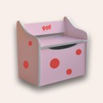 Bancuta pentru copii cu spatiu de depozitare Minnie roz