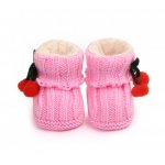 Botosei crosetati roz Doi ciucurasi 3-6 luni marime 18