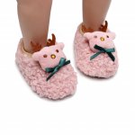 Botosei roz din blanita Renul 9-12 luni marime 20