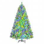 Brad artificial multicolor, 1260 ramuri, inaltime 180 cm, suport metalic inclus