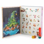 Calendar advent lanterna si 23 de discuri cu povesti minouchkas Moulin Roty