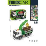 Camion verde cu frictiune si brat macara