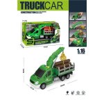 Camioneta verde cu brat macara, frictiune, lumini si sunete