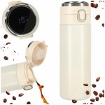 Cana termos Ikonka smart, LED cu gura de scurgere 420 Bej