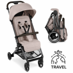 Carucior sport pentru copii ABC Design Ping 3 Travel Camel cadru din aluminiu, suspensii, compact potrivit pentru avion, geanta de transport inclusa, greutate admisa 22 kg