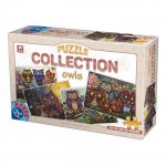 Colectie de 4 puzzles 24, 35, 48, 60 piese DToys Bufnite